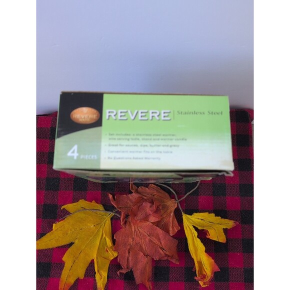 Revere Ware Stainless Steel Warmer Set 4 Pc Fondue Sauce Server NEW in Box World - Picture 3 of 10